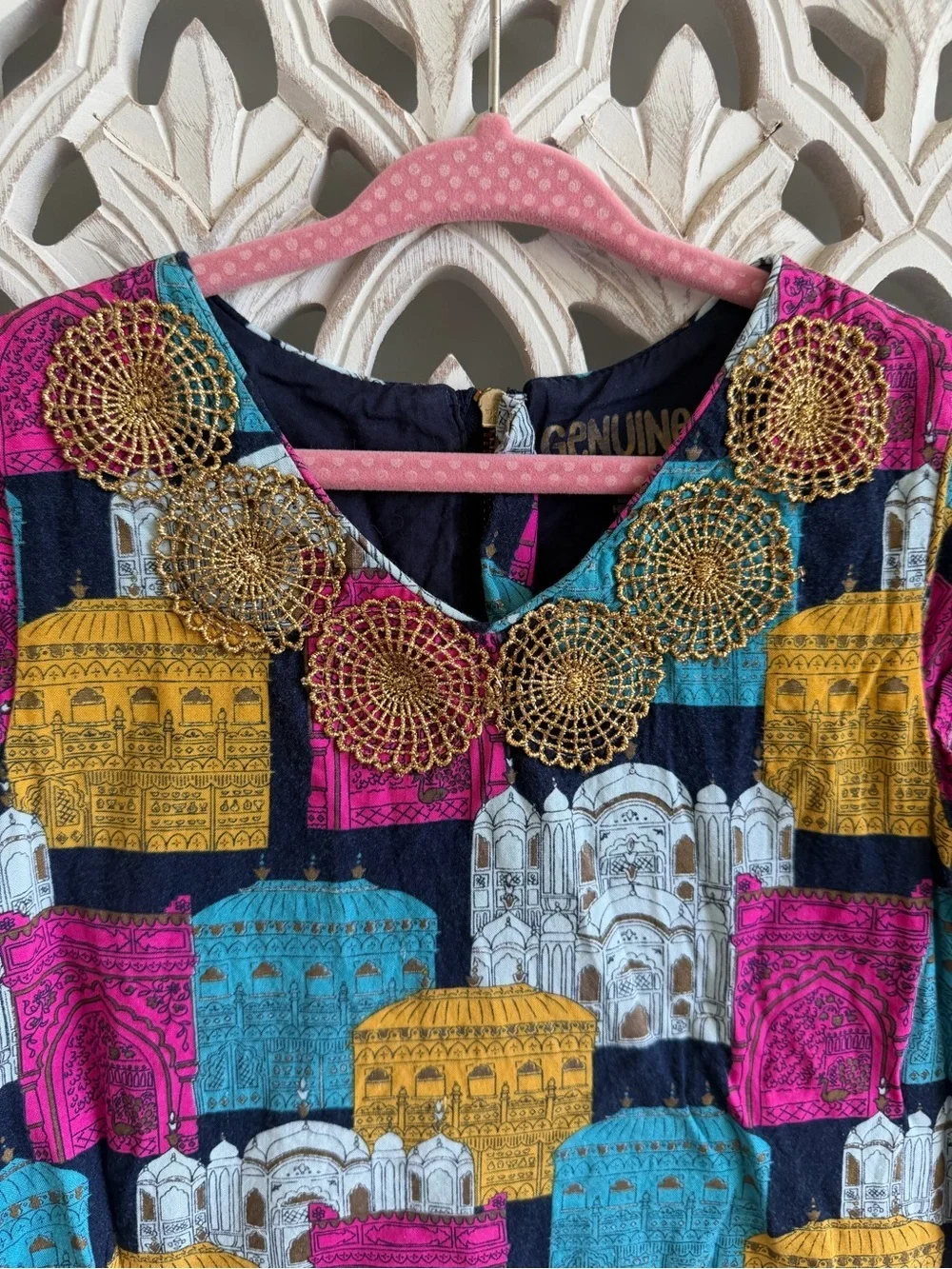 OshKosh 5T India Palace print dress